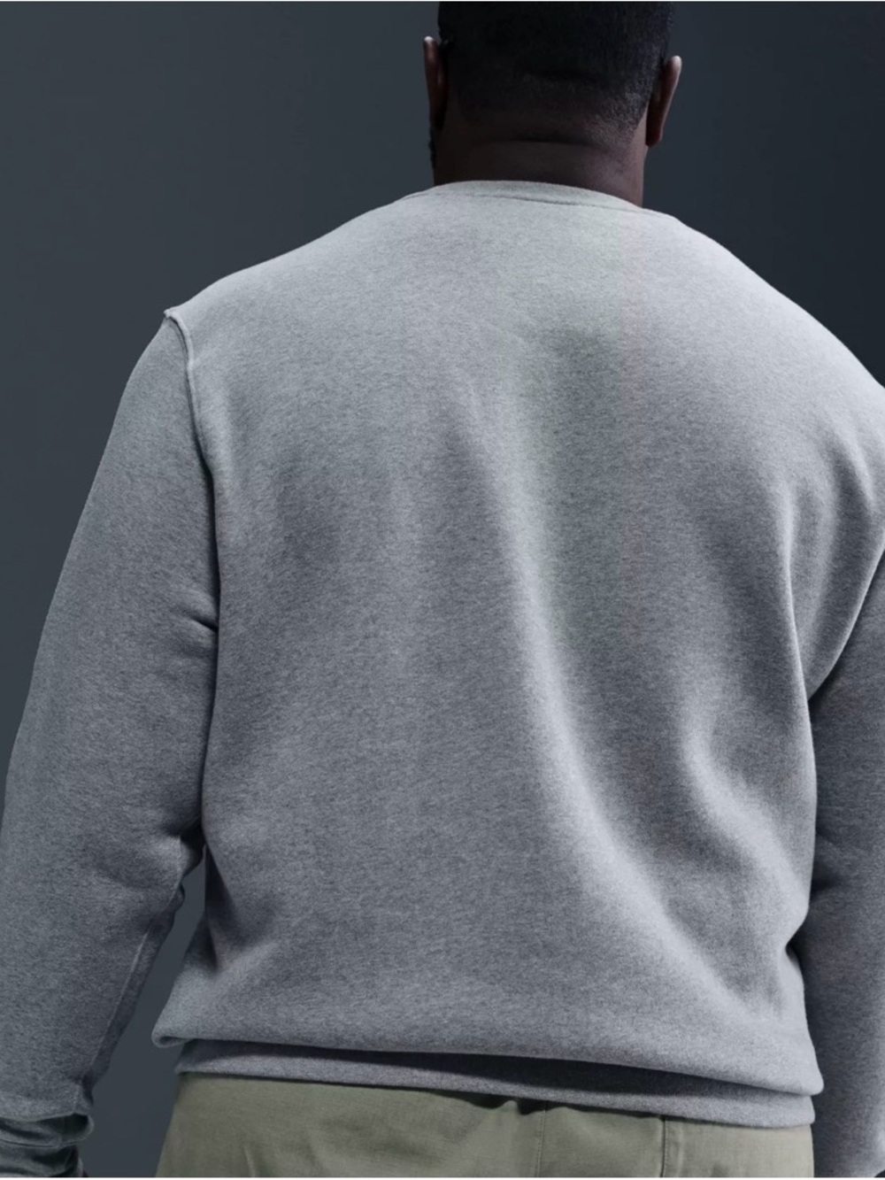 Nike Sportswear Club Fleece Crewneck Sweatshirt Gray Heather Mens NWT BV2662-063 - Picture 9 of 11